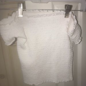 White ribbed hollister crop top